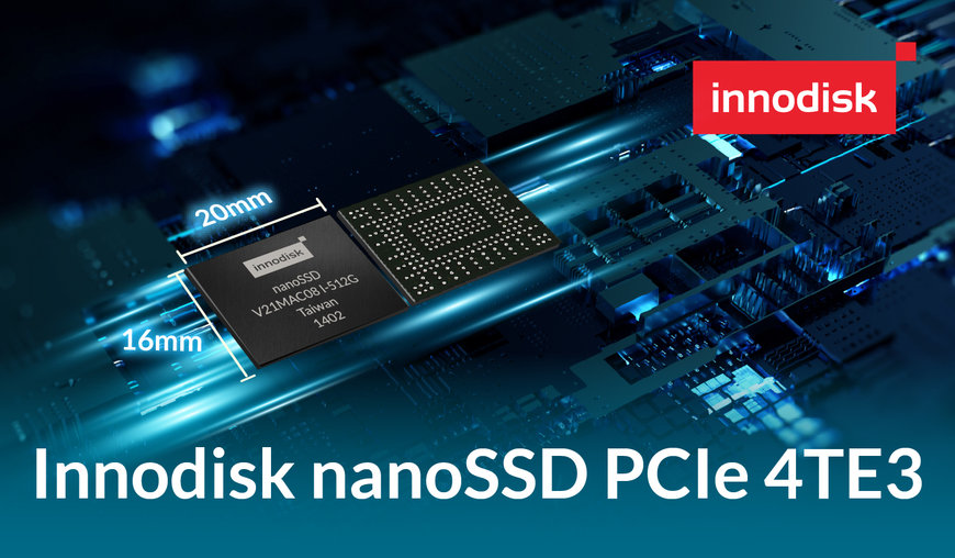 Innodisk presenta el primer nanoSSD PCIe 4TE3 con el tamaño compacto, la fiabilidad y el rendimiento que exigen las aplicaciones 5G, automoción y aeroespacial